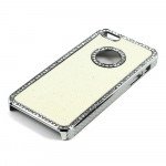 Wholesale iPhone 5 5S Sparkly Diamond Chrome Case (White)
